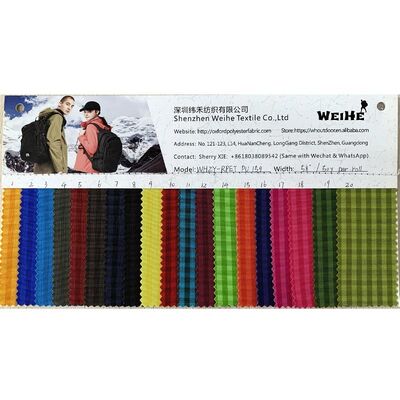 600D rPET Cationic Two-Tone Plaid Fabric | Recycled Polyester | Wholesale B2B Supplier